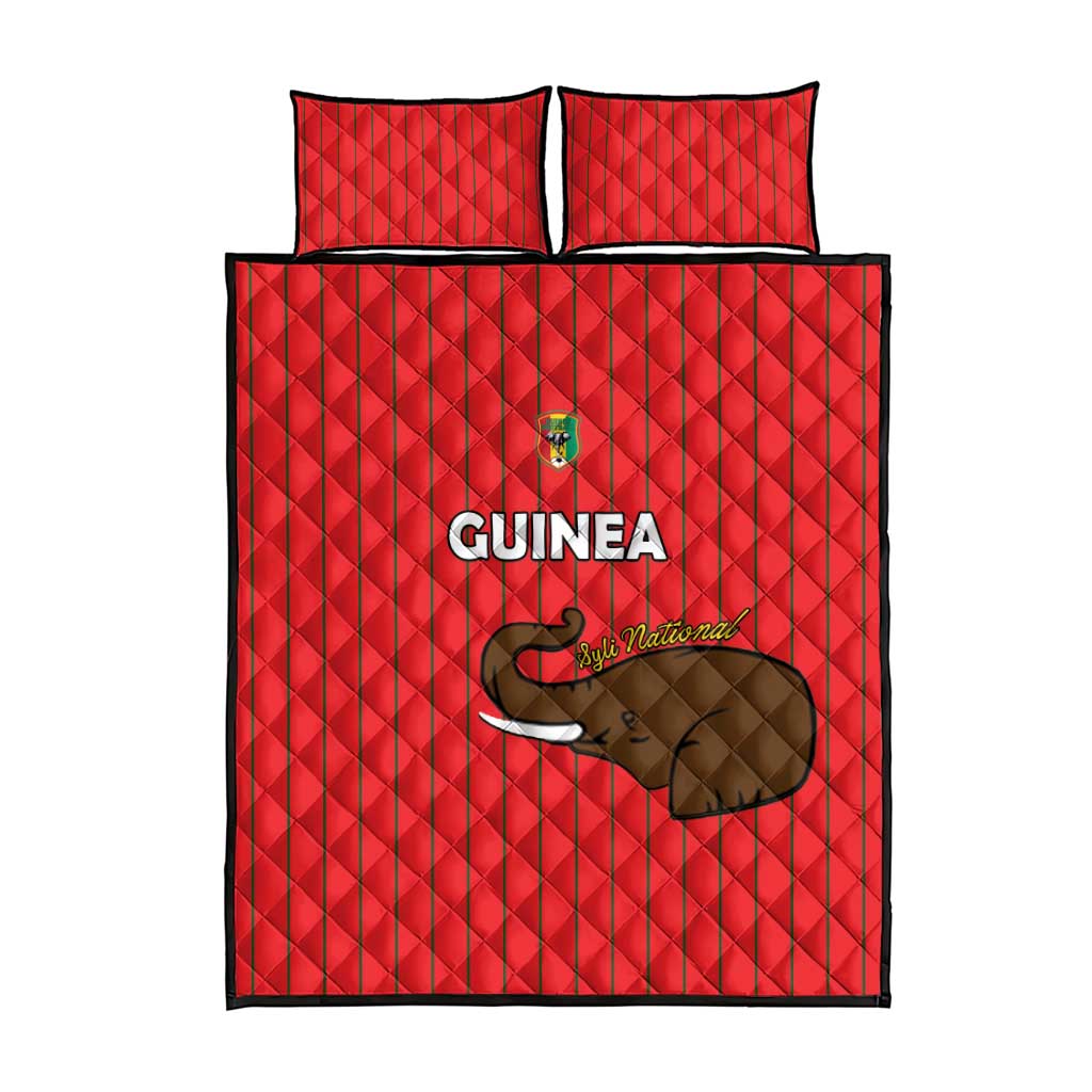 Guinea Football Quilt Bed Set Allez Syli National LT15