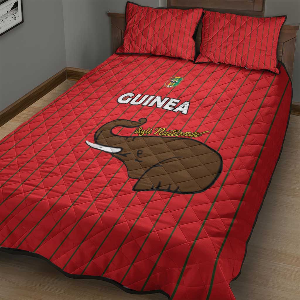 Guinea Football Quilt Bed Set Allez Syli National LT15