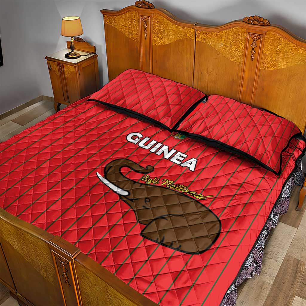 Guinea Football Quilt Bed Set Allez Syli National LT15