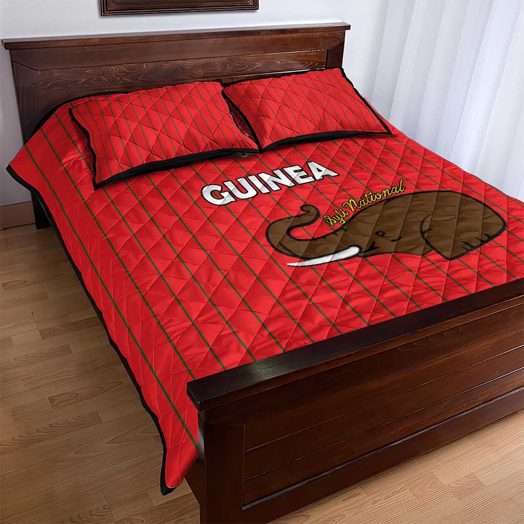 Guinea Football Quilt Bed Set Allez Syli National LT15