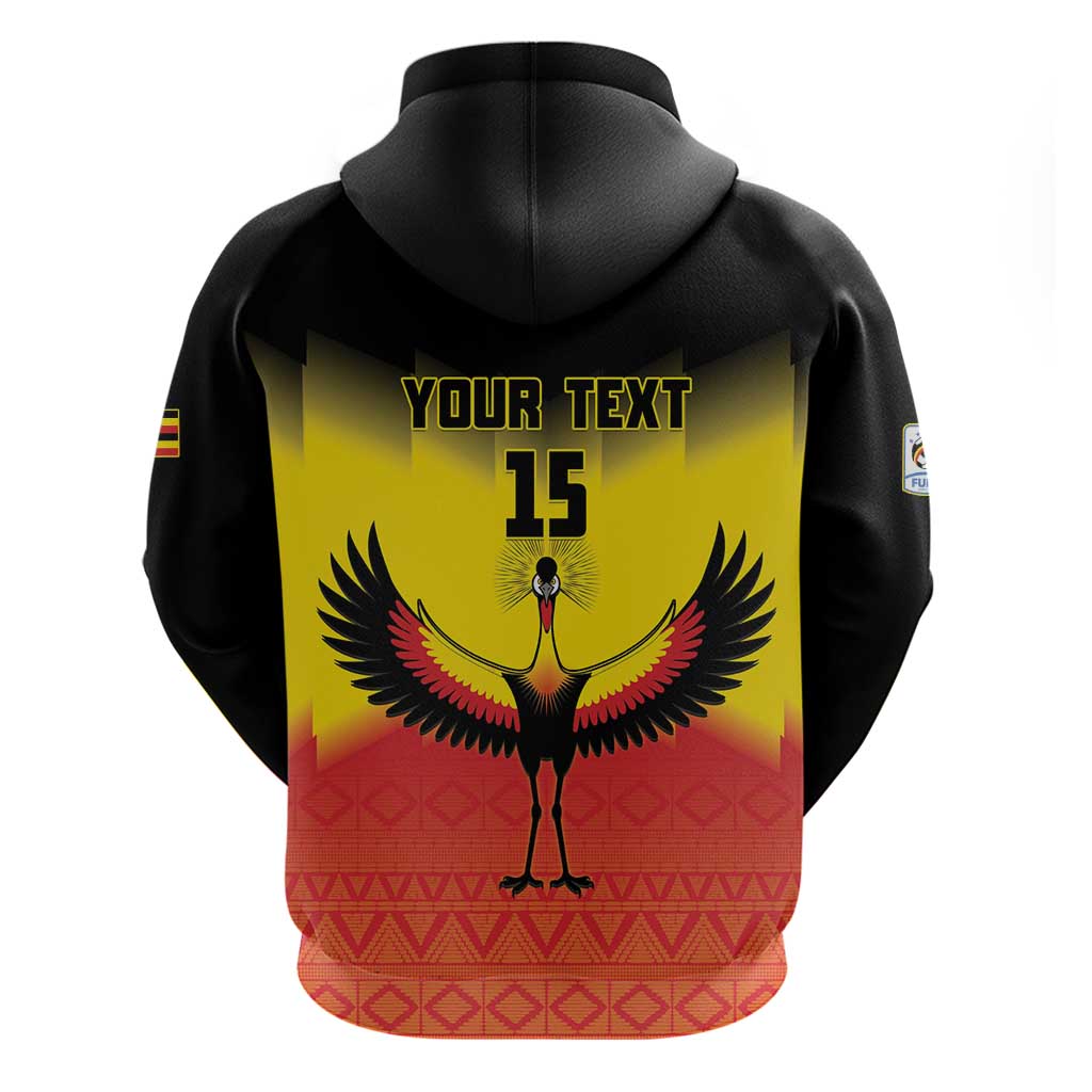 Custom Uganda Football Hoodie Go Cranes Go LT15
