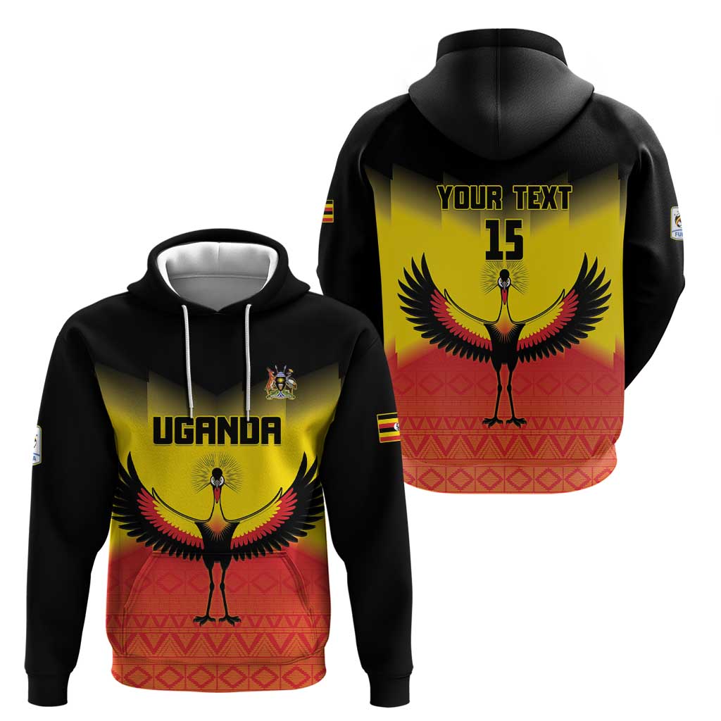 Custom Uganda Football Hoodie Go Cranes Go LT15
