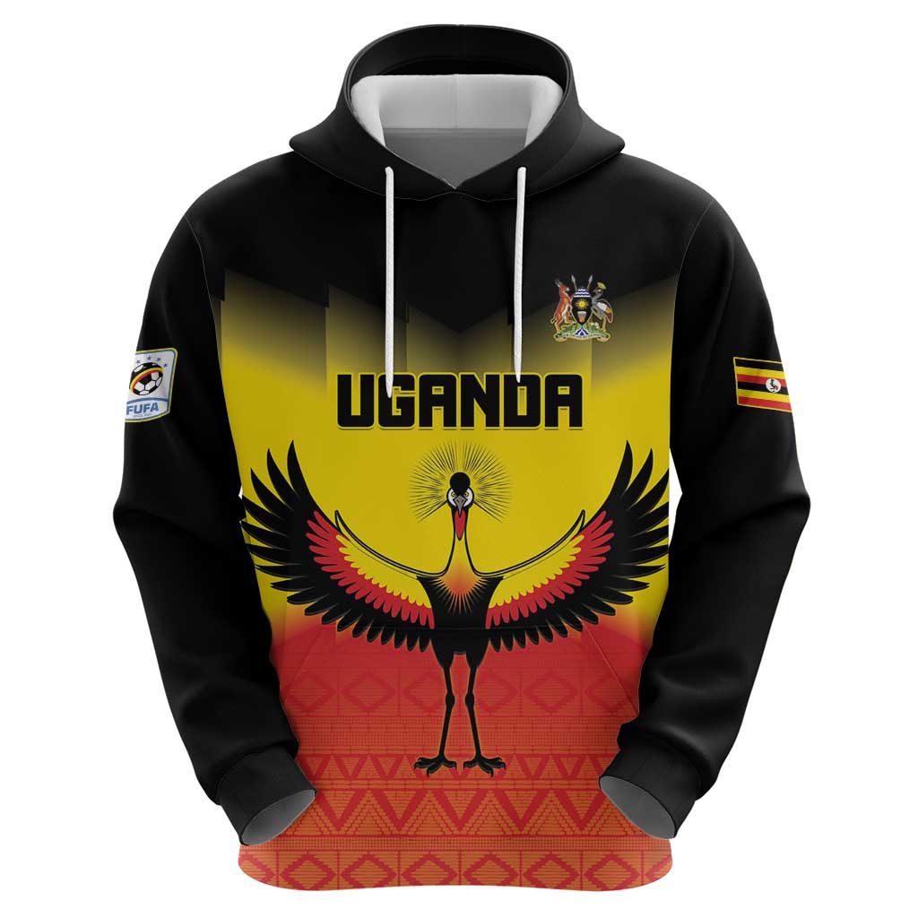Custom Uganda Football Hoodie Go Cranes Go LT15