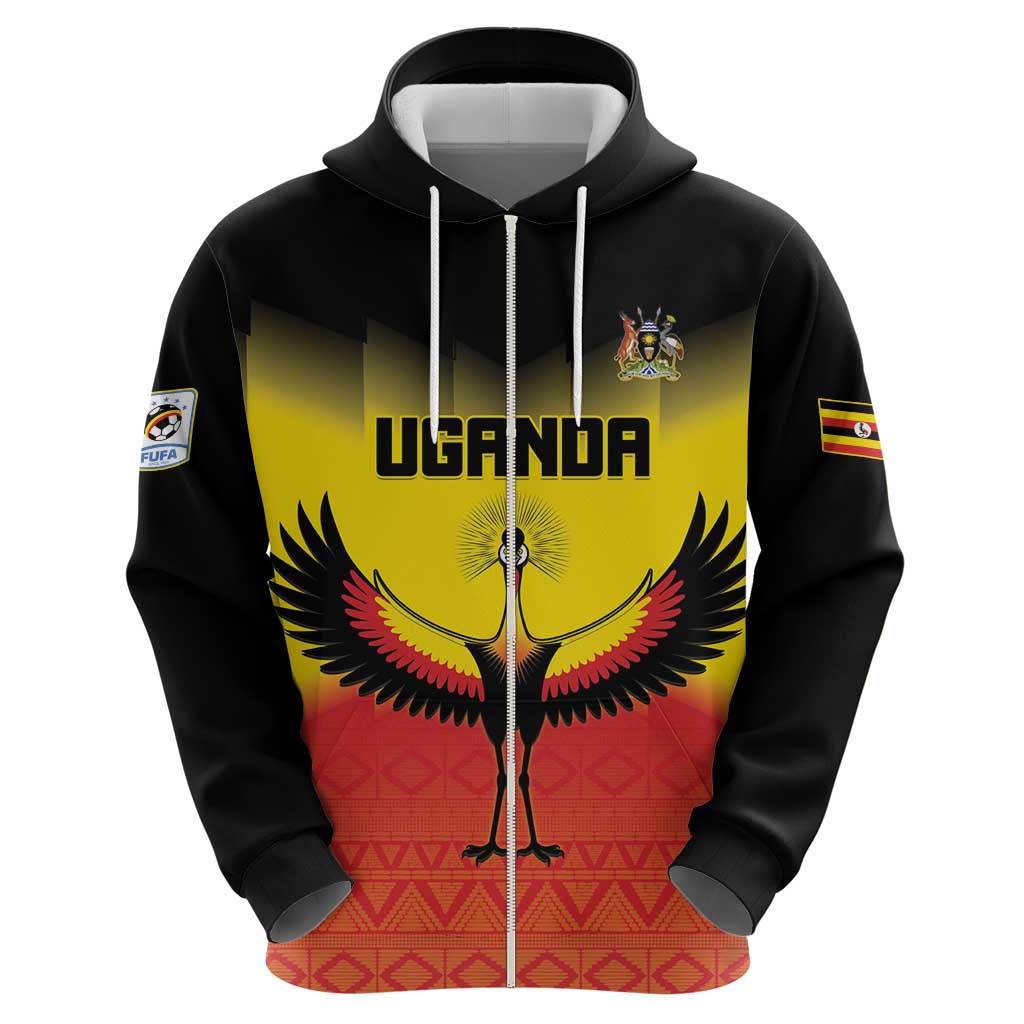 Custom Uganda Football Hoodie Go Cranes Go LT15