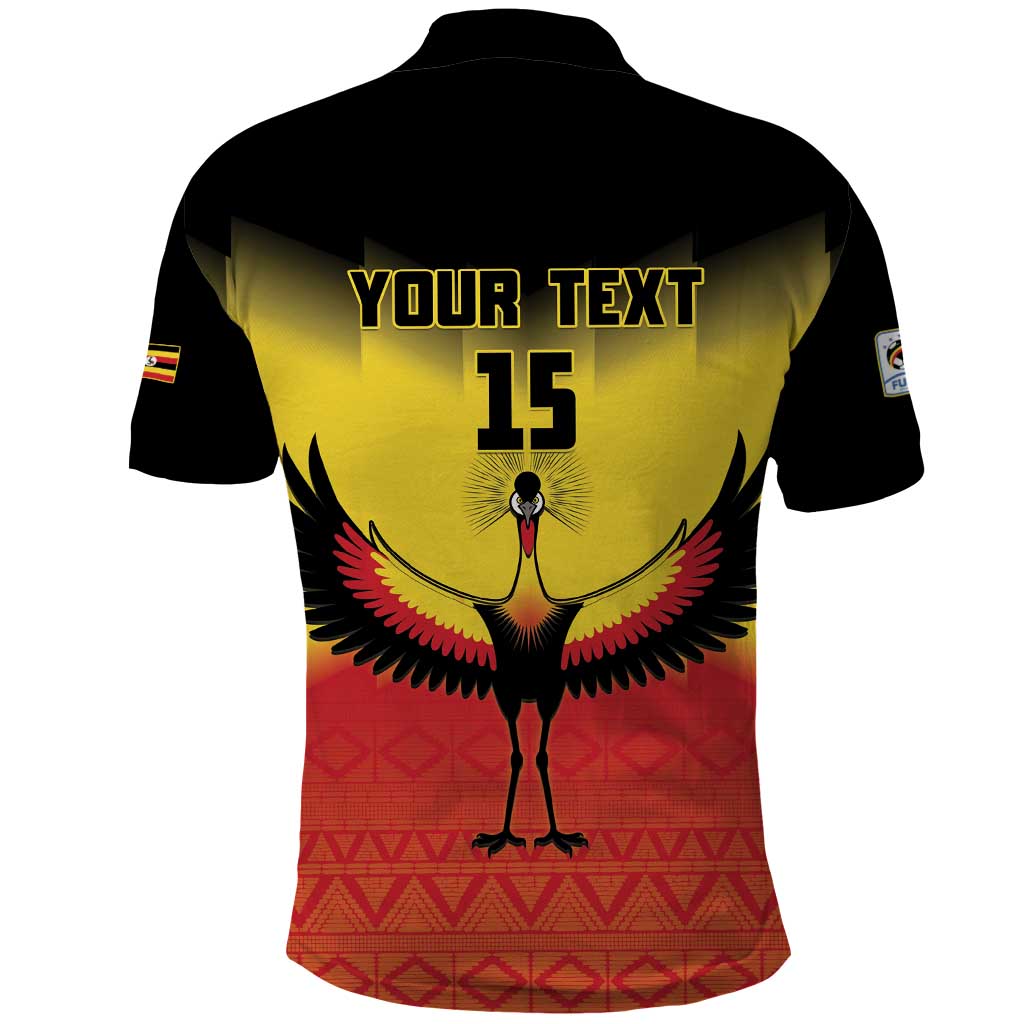 Custom Uganda Football Polo Shirt Go Cranes Go LT15