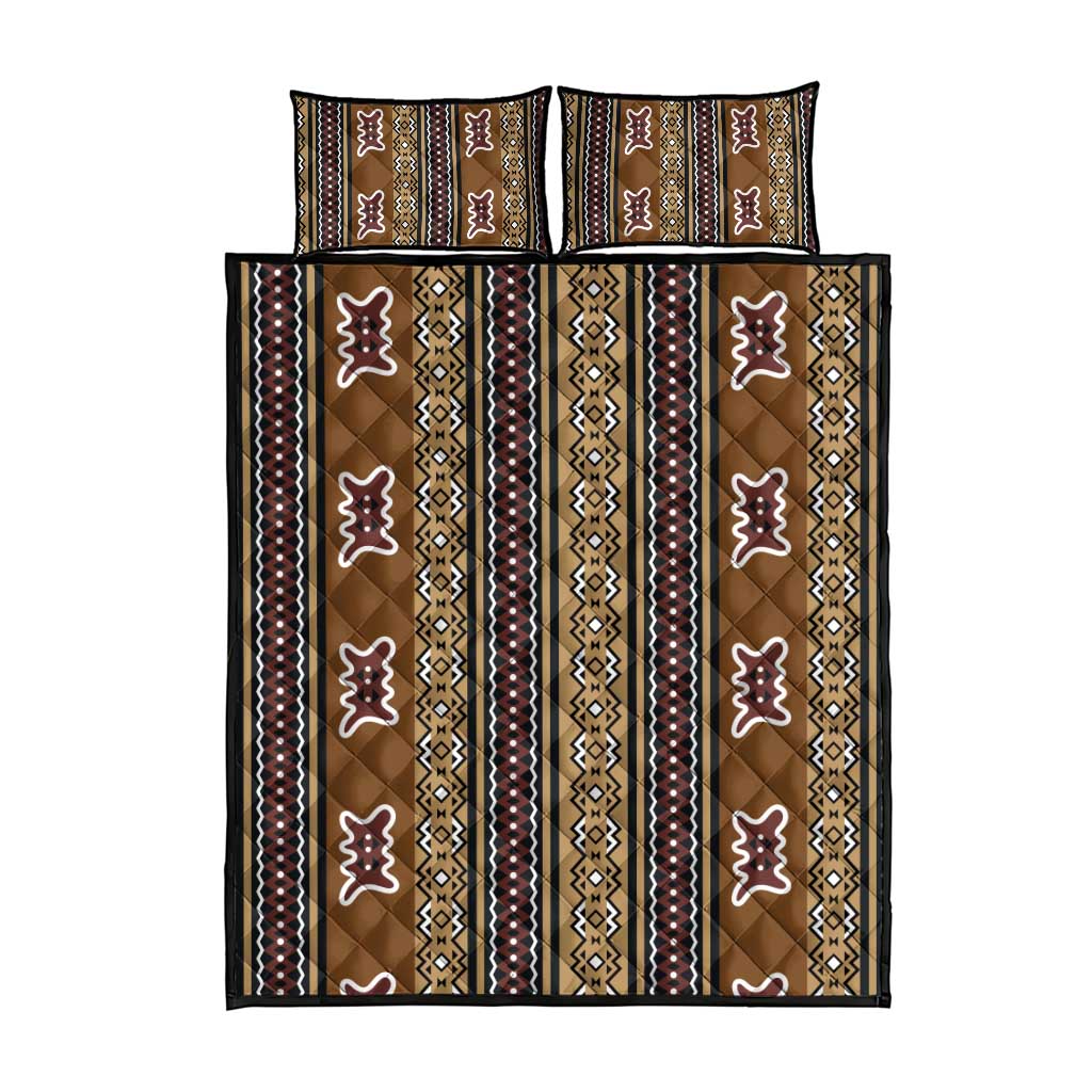 Mali Mud Cloth Quilt Bed Set Traditional Bologan Pattern LT15