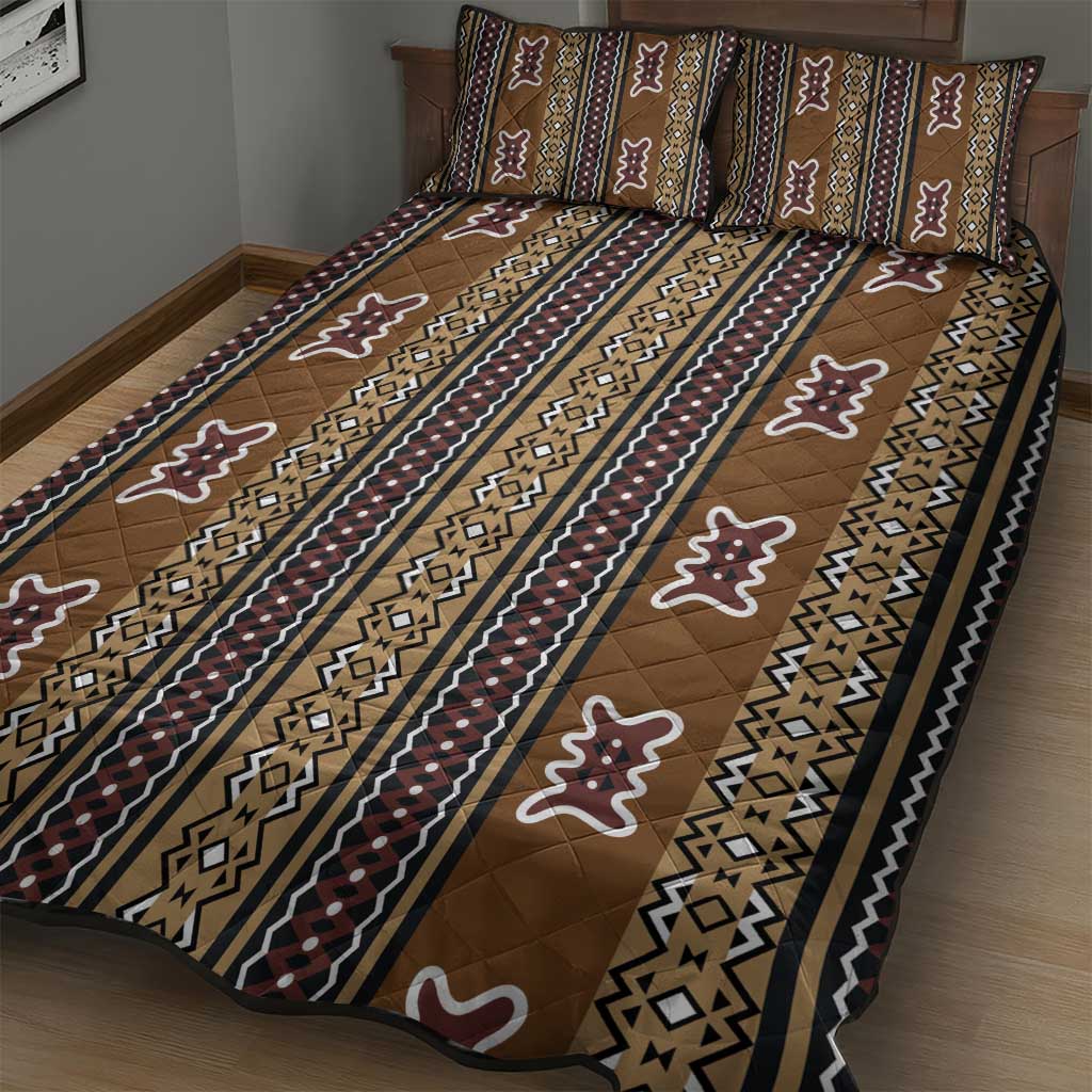 Mali Mud Cloth Quilt Bed Set Traditional Bologan Pattern LT15