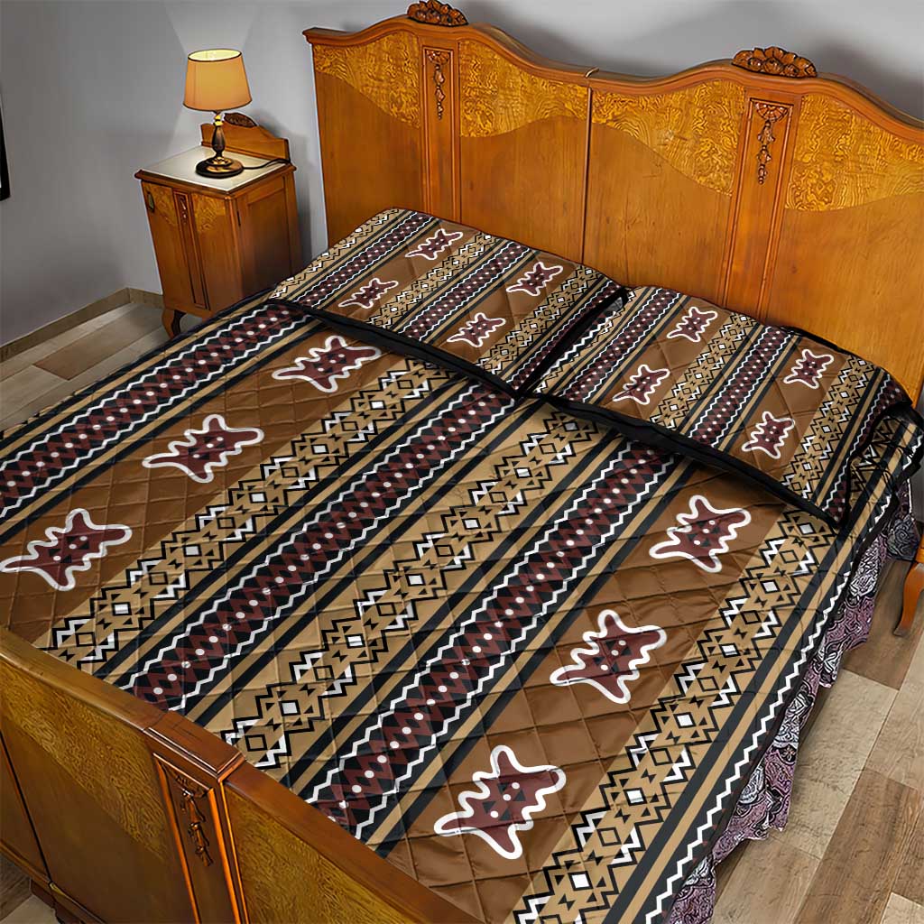 Mali Mud Cloth Quilt Bed Set Traditional Bologan Pattern LT15