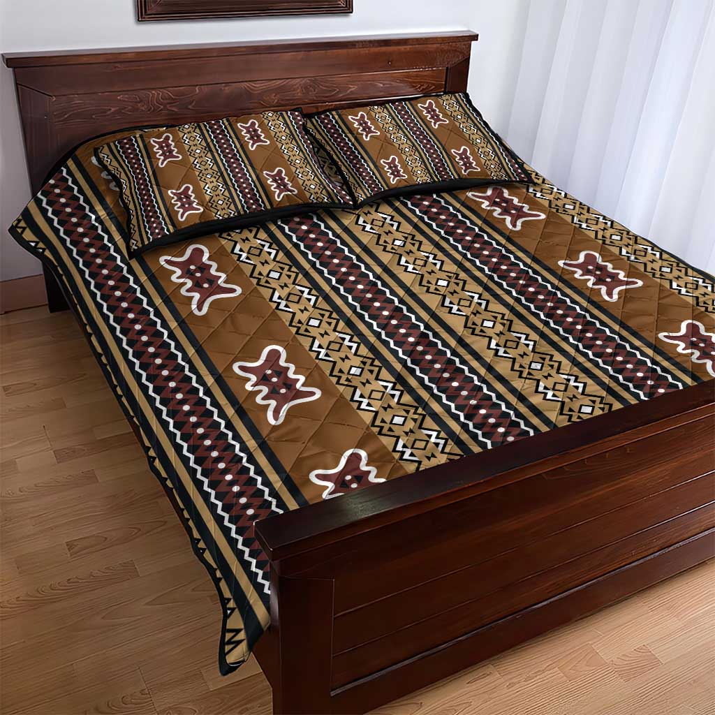 Mali Mud Cloth Quilt Bed Set Traditional Bologan Pattern LT15