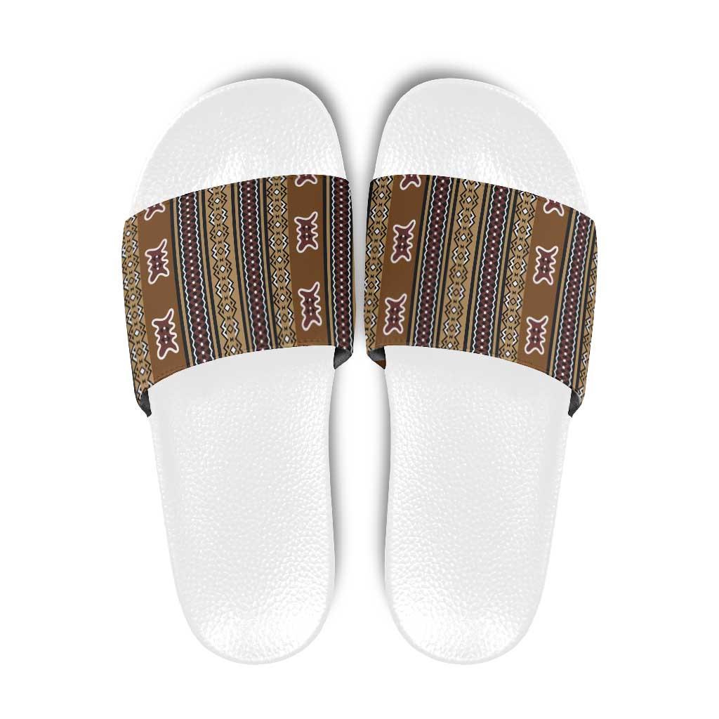 Mali Bologan Mud Cloth Pattern Slide Sandals LT15