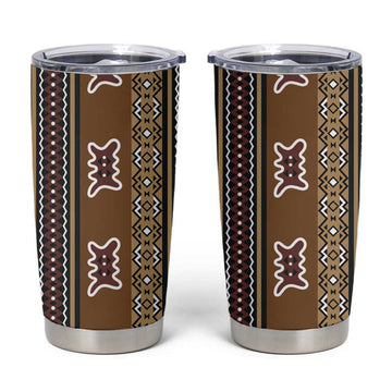 Mali Mud Cloth Tumbler Cup Traditional Bologan Pattern LT15