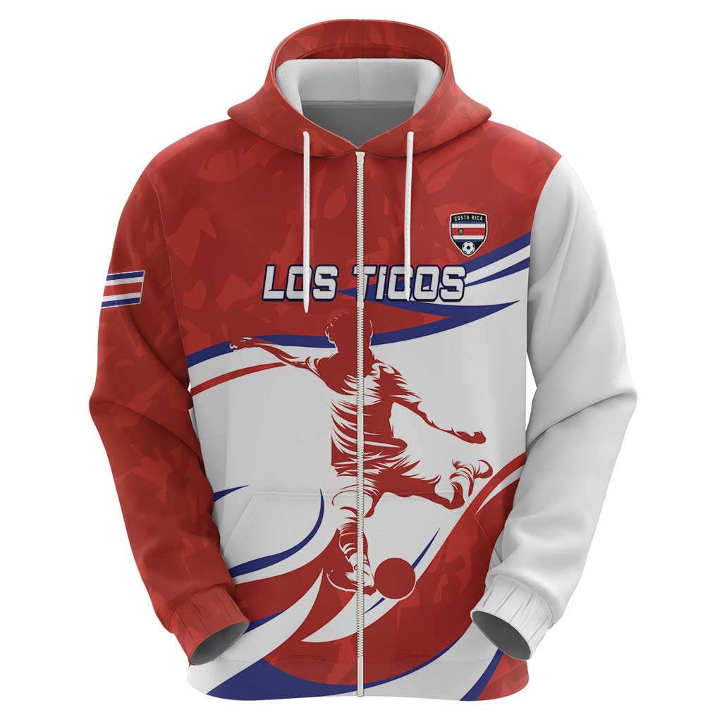 Custom Costa Rica Football Hoodie Los Ticos With Bull Mascot LT15