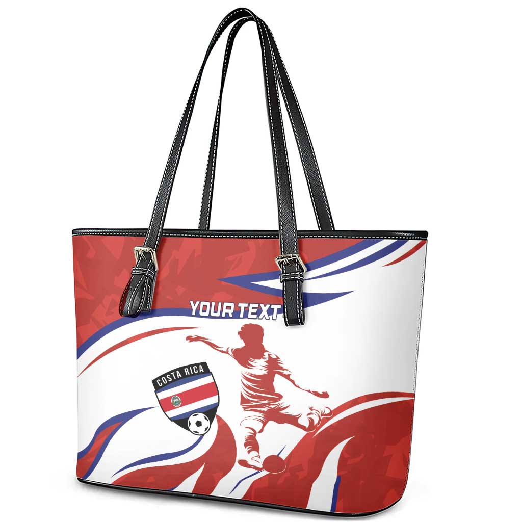 Custom Costa Rica Football Leather Tote Bag Los Ticos With Bull Mascot LT15