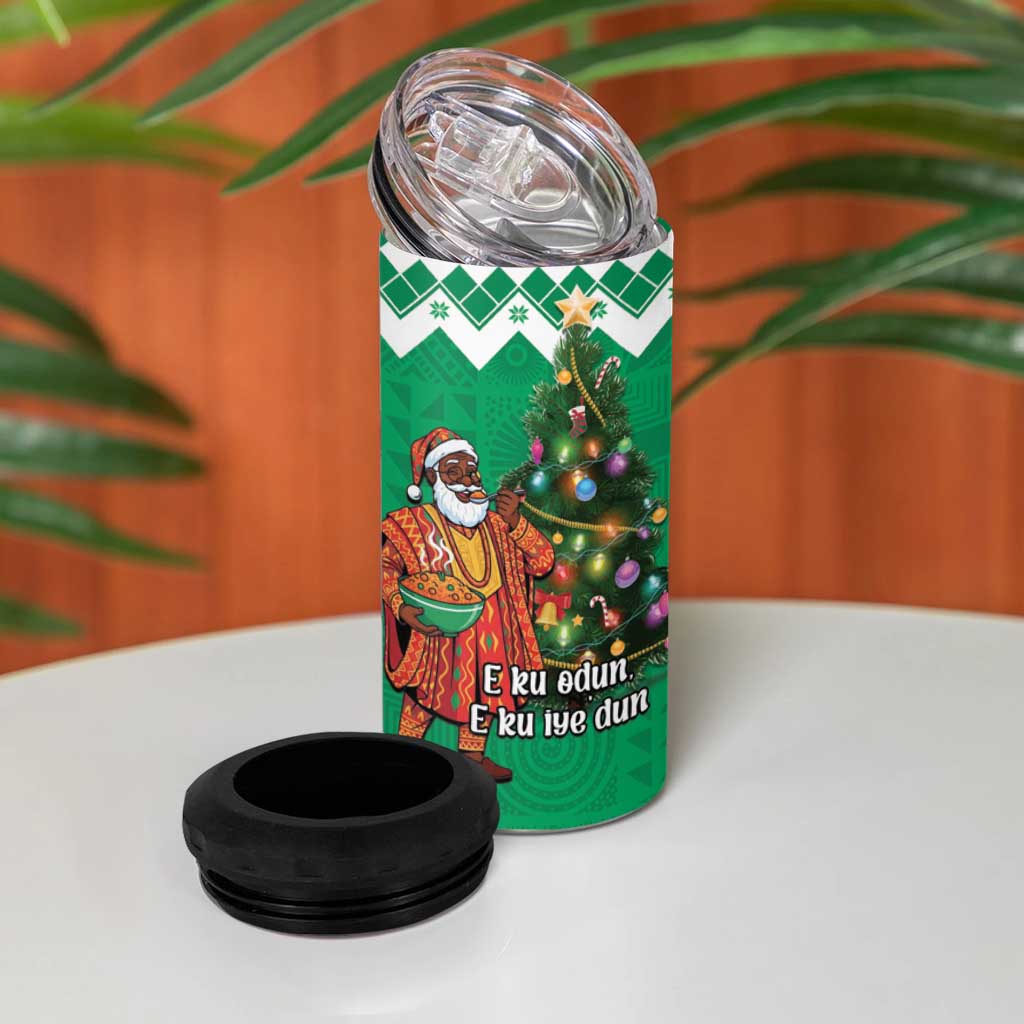 Afro Christmas in Nigeria 4 in 1 Can Cooler Tumbler Eku Odun Eku IyeDun LT15
