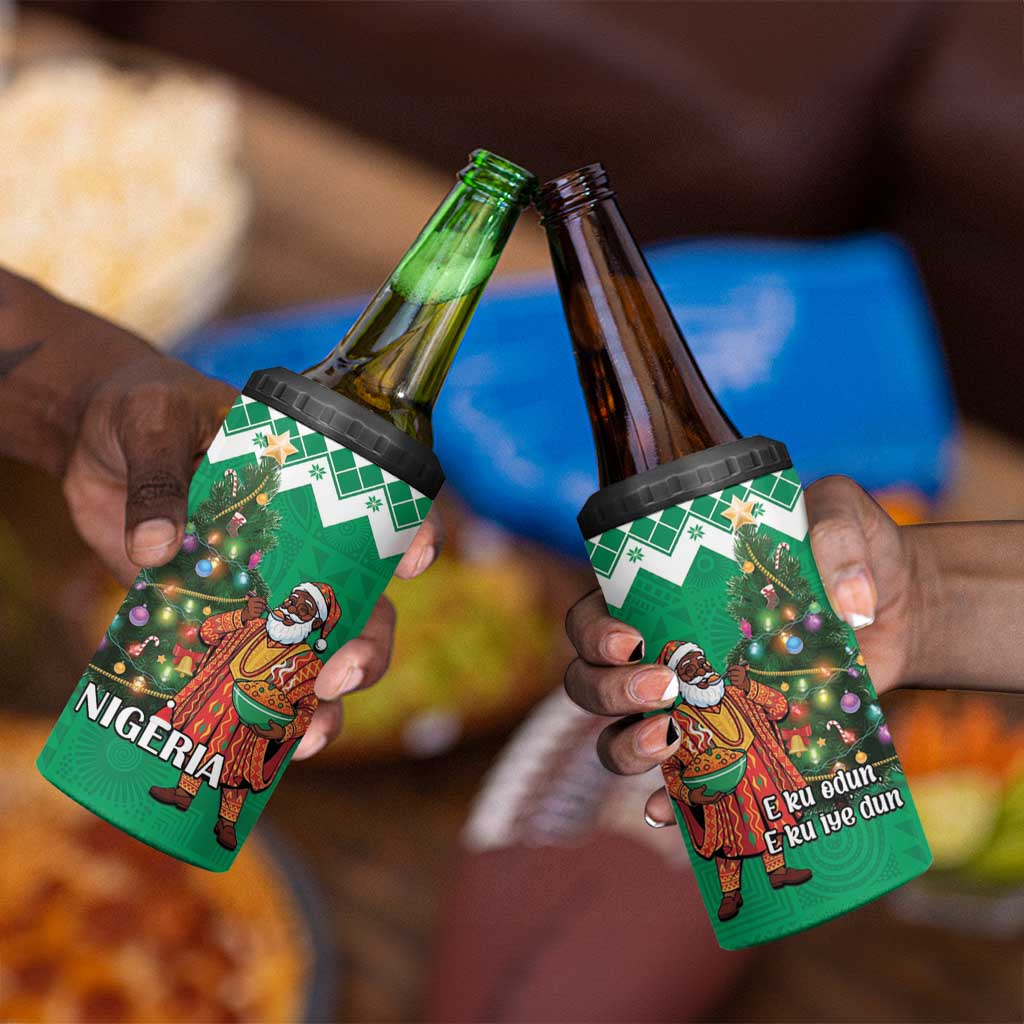 Afro Christmas in Nigeria 4 in 1 Can Cooler Tumbler Eku Odun Eku IyeDun LT15
