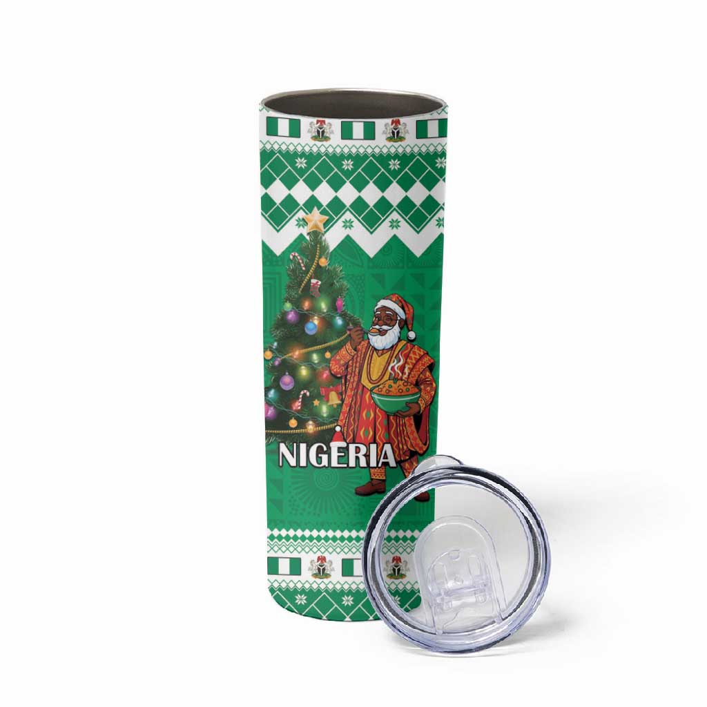 Afro Christmas in Nigeria Skinny Tumbler Eku Odun Eku IyeDun LT15