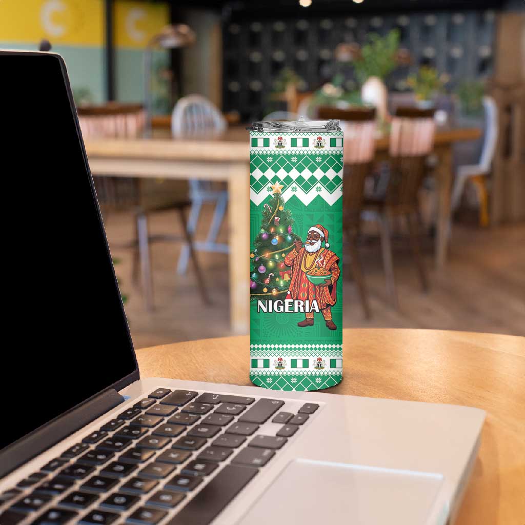 Afro Christmas in Nigeria Skinny Tumbler Eku Odun Eku IyeDun LT15