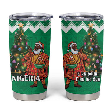 Afro Christmas in Nigeria Tumbler Cup Eku Odun Eku IyeDun LT15