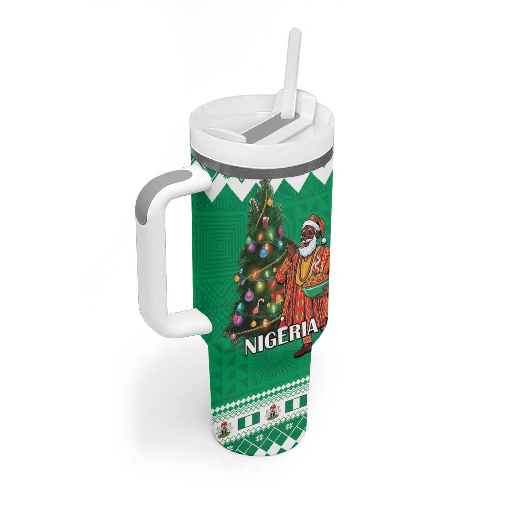 Afro Christmas in Nigeria Tumbler With Handle Eku Odun Eku IyeDun LT15