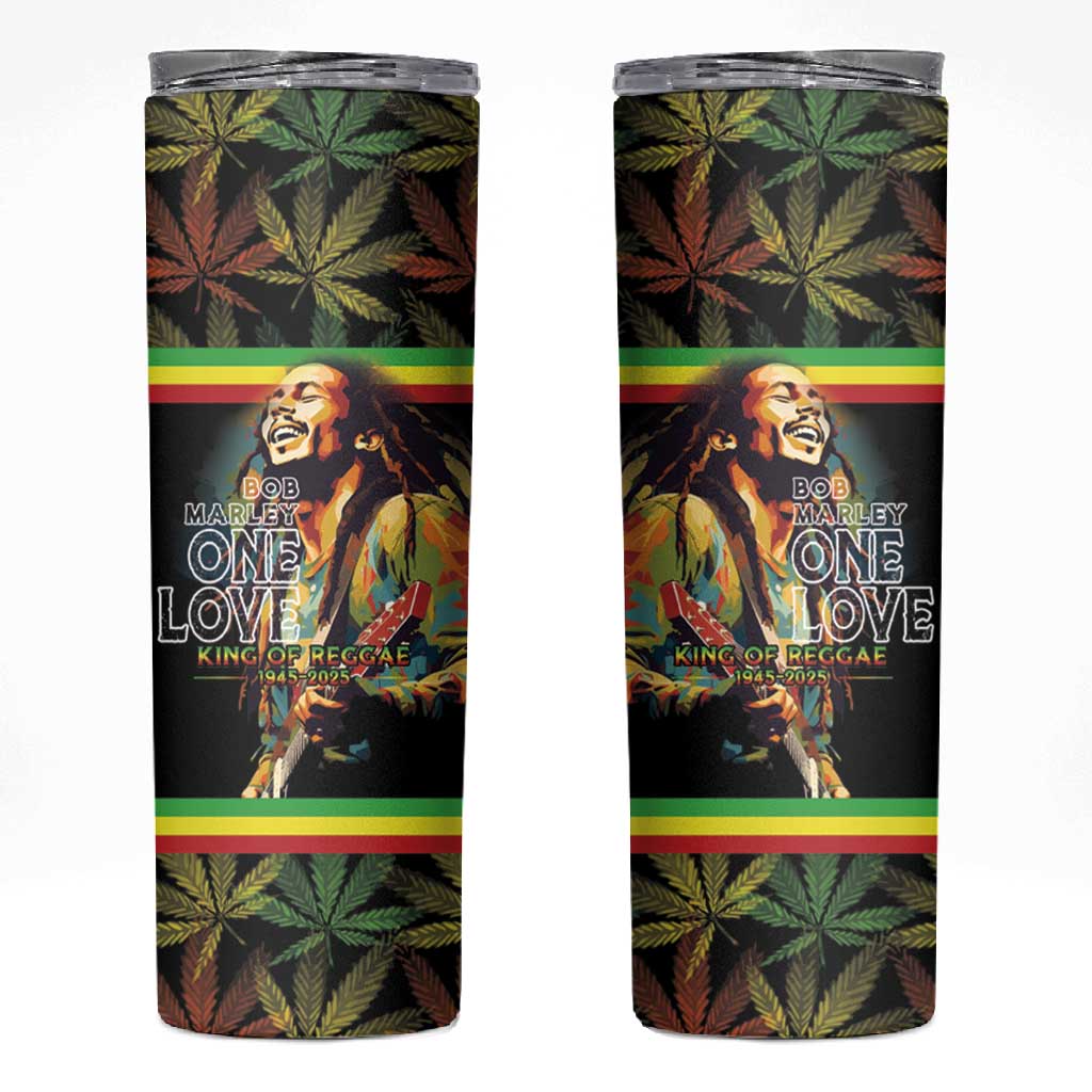 Jamaica Legend Bob Birthday Skinny Tumbler Thank You For The Memories LT15