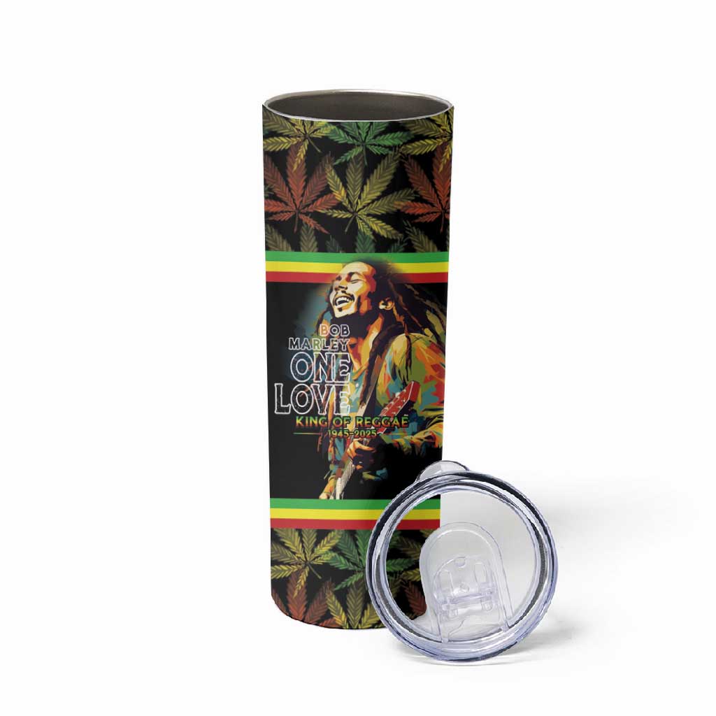 Jamaica Legend Bob Birthday Skinny Tumbler Thank You For The Memories LT15