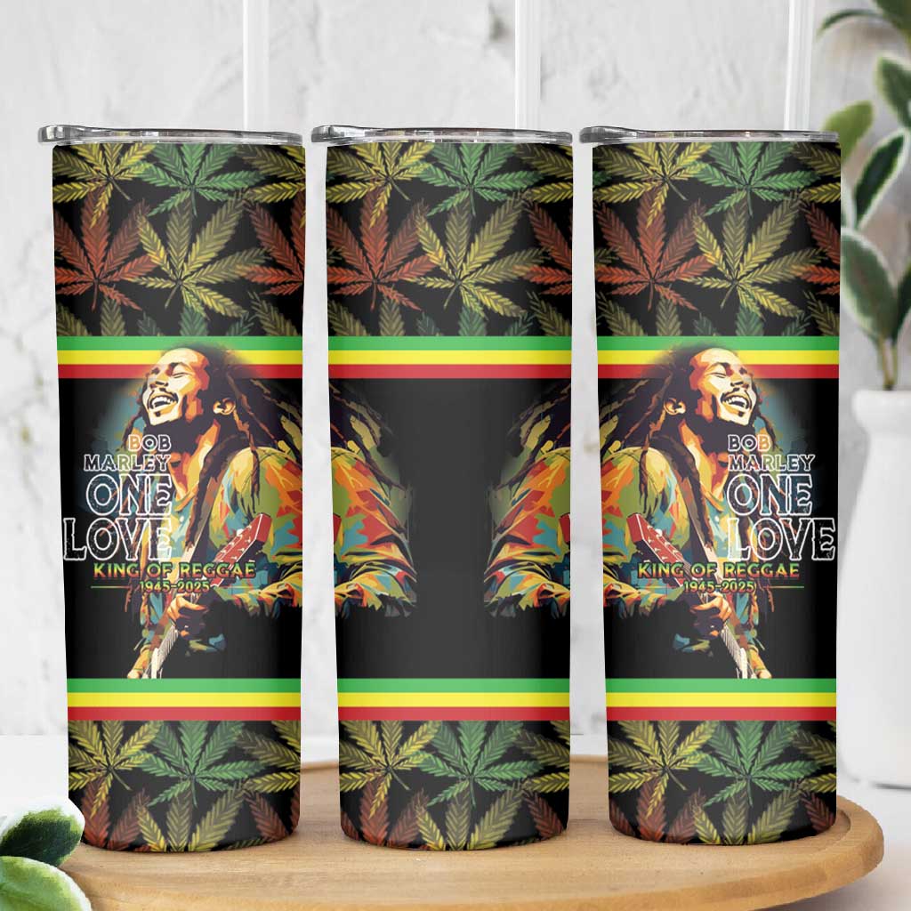 Jamaica Legend Bob Birthday Skinny Tumbler Thank You For The Memories LT15