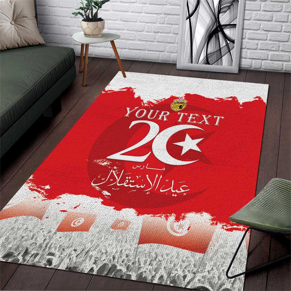 Personalized Afro Tunisia Area Rug Happy 69th Anniversary Independence LT15