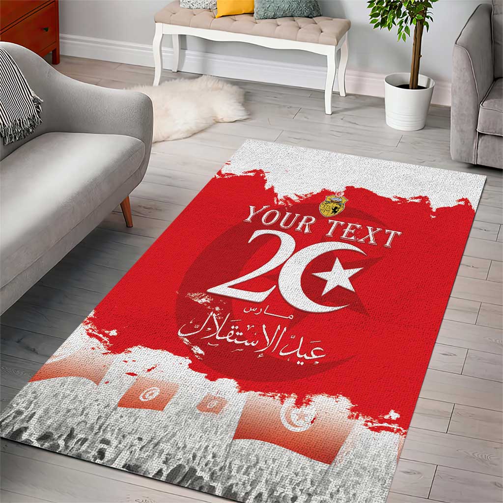 Personalized Afro Tunisia Area Rug Happy 69th Anniversary Independence LT15