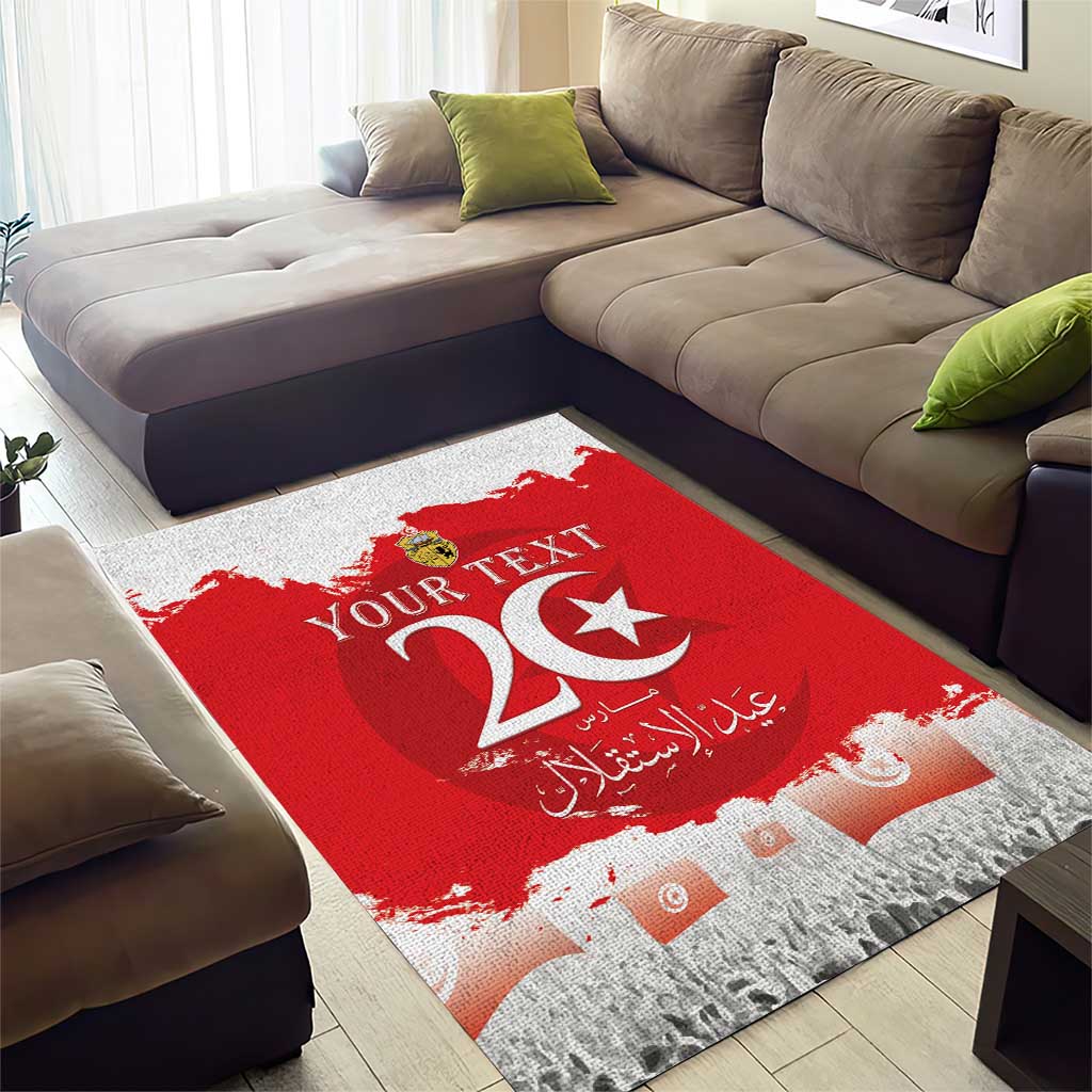 Personalized Afro Tunisia Area Rug Happy 69th Anniversary Independence LT15