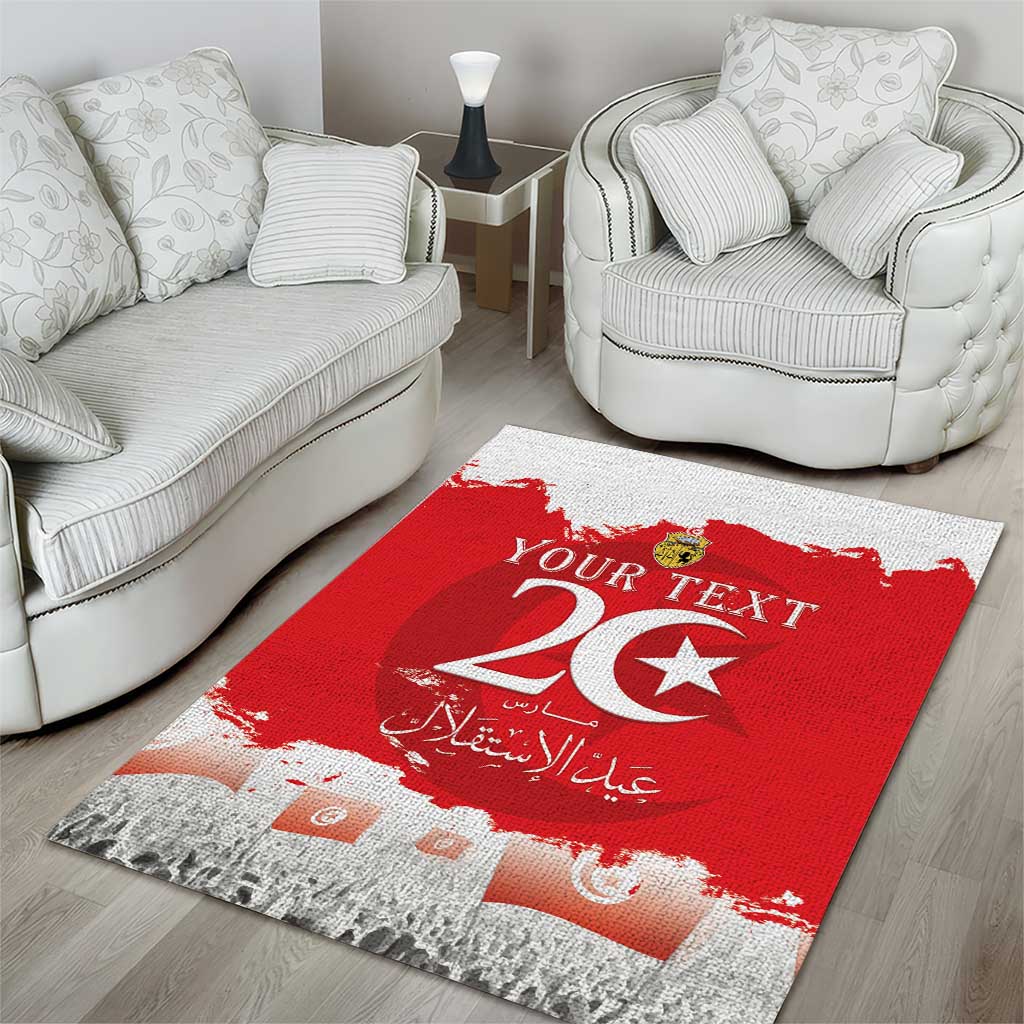 Personalized Afro Tunisia Area Rug Happy 69th Anniversary Independence LT15