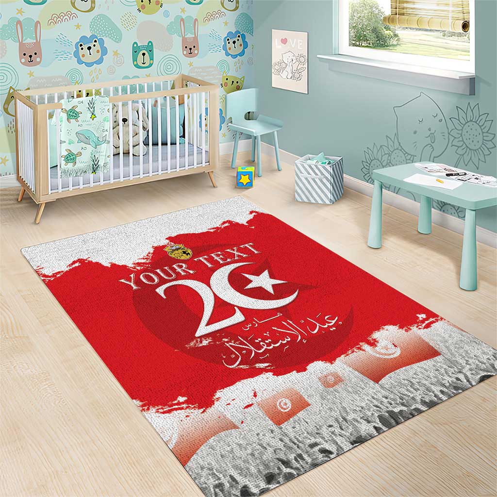 Personalized Afro Tunisia Area Rug Happy 69th Anniversary Independence LT15
