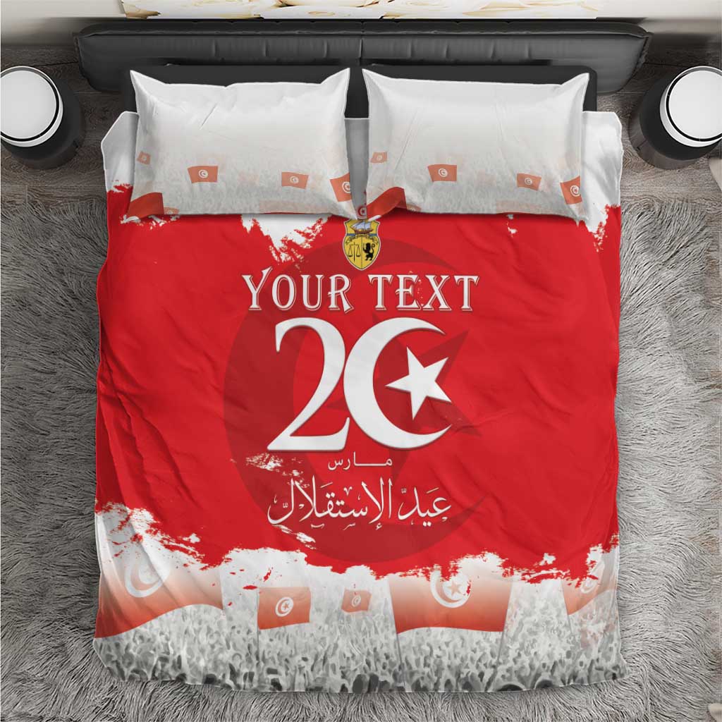 Personalized Afro Tunisia Bedding Set Happy 69th Anniversary Independence LT15