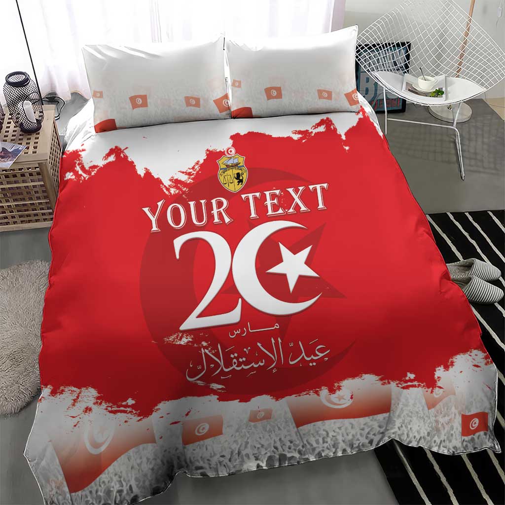 Personalized Afro Tunisia Bedding Set Happy 69th Anniversary Independence LT15