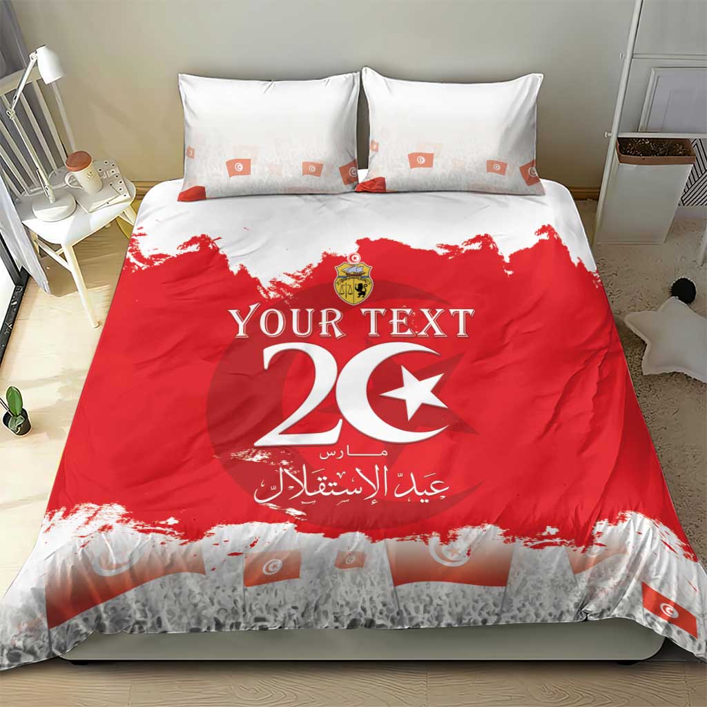 Personalized Afro Tunisia Bedding Set Happy 69th Anniversary Independence LT15