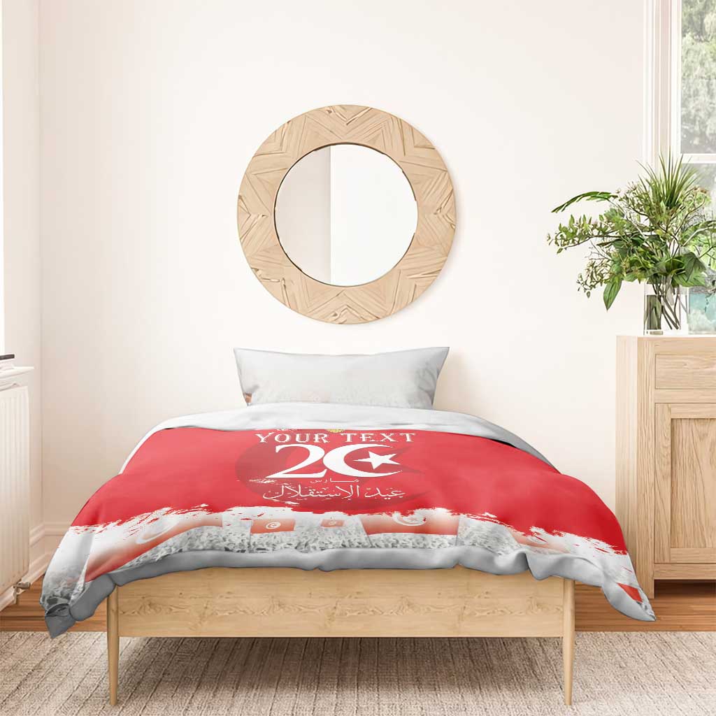 Personalized Afro Tunisia Bedding Set Happy 69th Anniversary Independence LT15