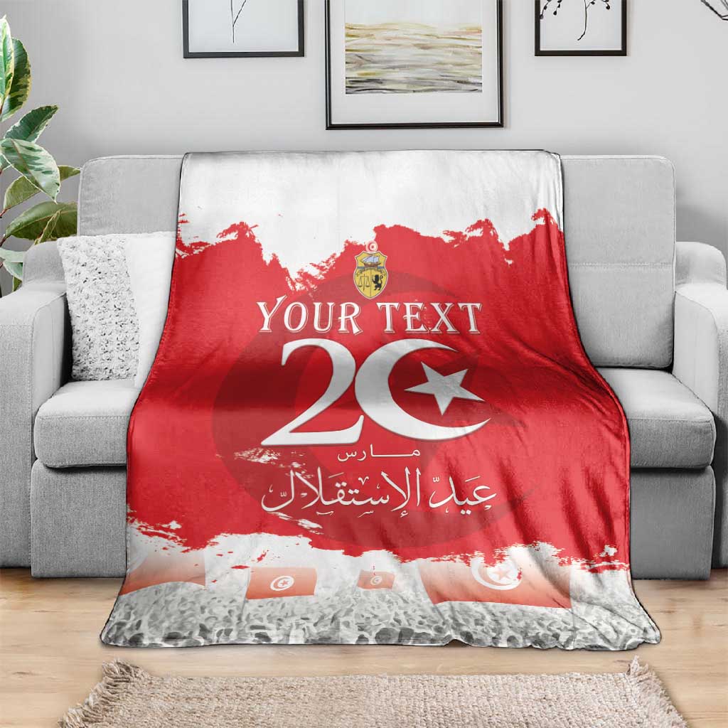 Personalized Afro Tunisia Blanket Happy 69th Anniversary Independence LT15