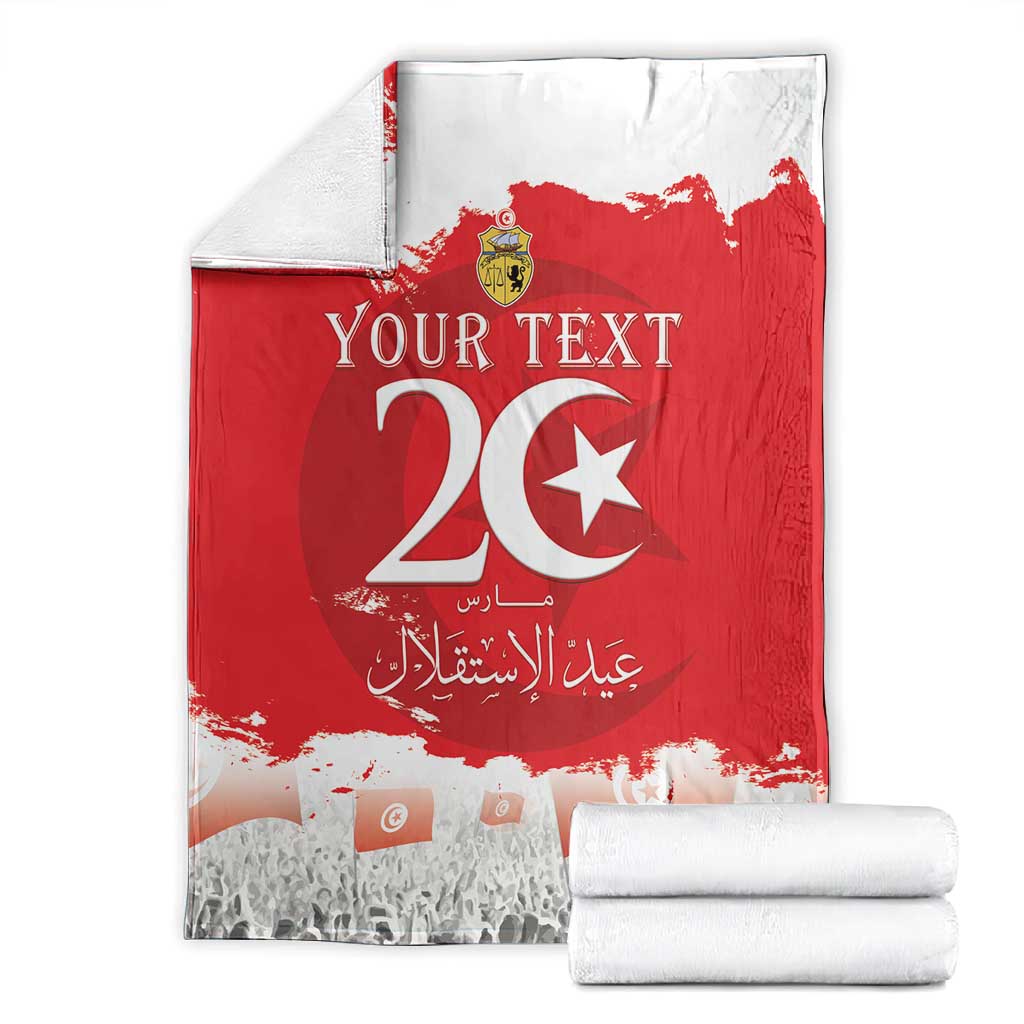 Personalized Afro Tunisia Blanket Happy 69th Anniversary Independence LT15