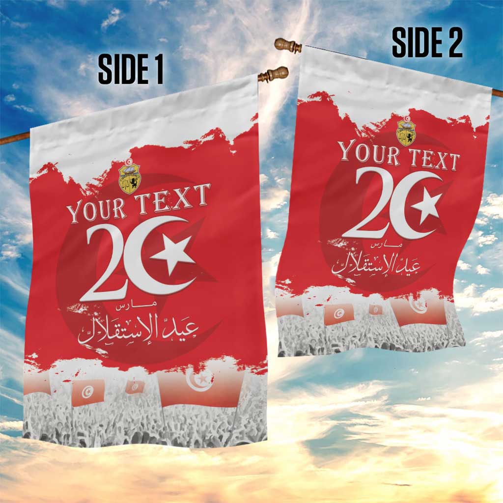 Personalized Afro Tunisia Garden Flag Happy 69th Anniversary Independence LT15