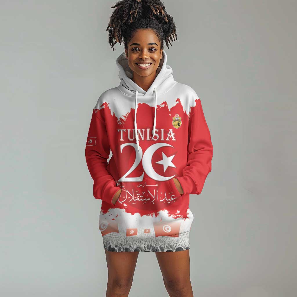 Personalized Afro Tunisia Hoodie Dress Happy 69th Anniversary Independence LT15