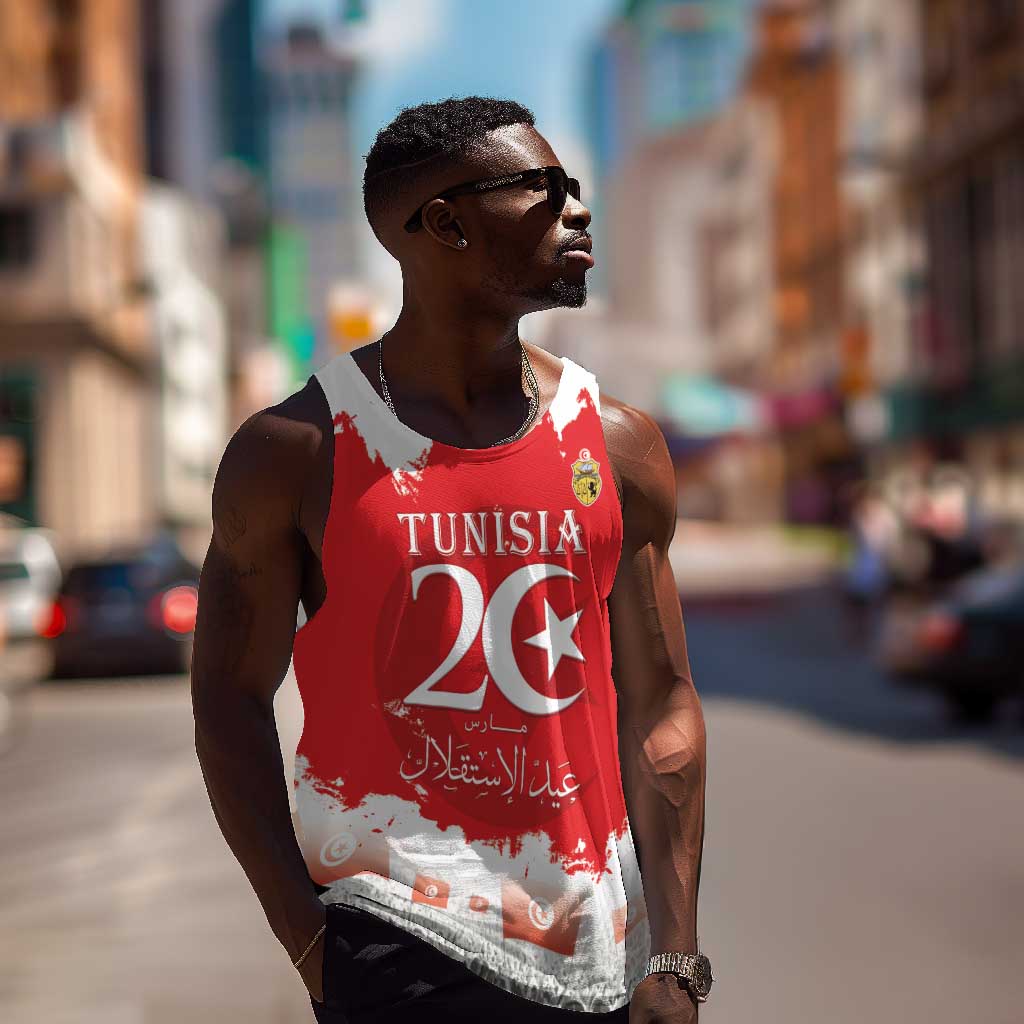 Personalized Afro Tunisia Men Tank Top Happy 69th Anniversary Independence LT15