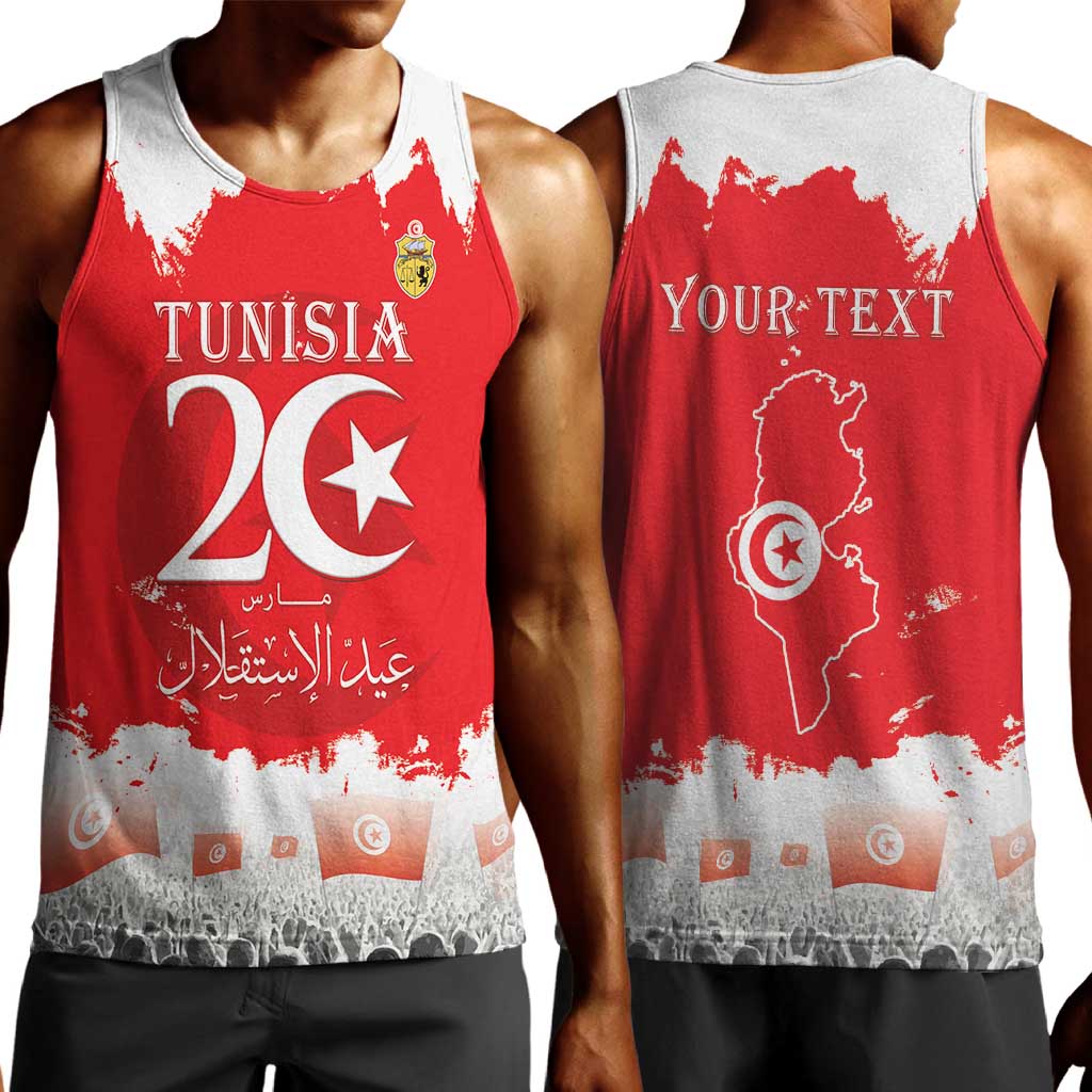Personalized Afro Tunisia Men Tank Top Happy 69th Anniversary Independence LT15