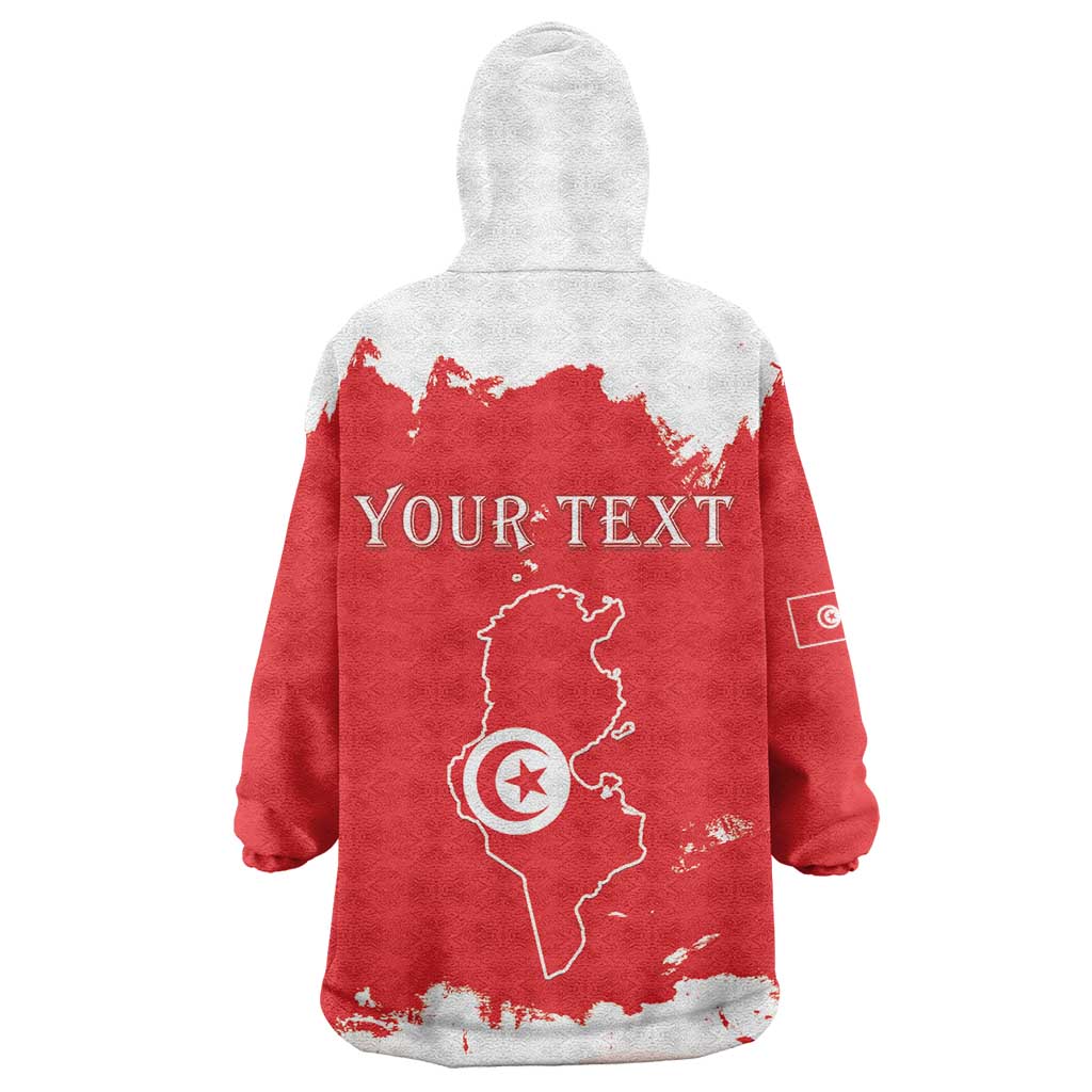 Personalized Afro Tunisia Wearable Blanket Hoodie Happy 69th Anniversary Independence LT15