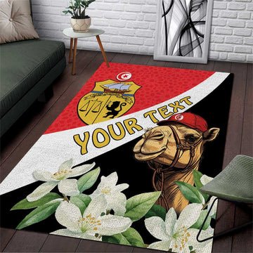 Personalized Afro Tunisia Area Rug Camelus Dromedarius With Jasmine LT15