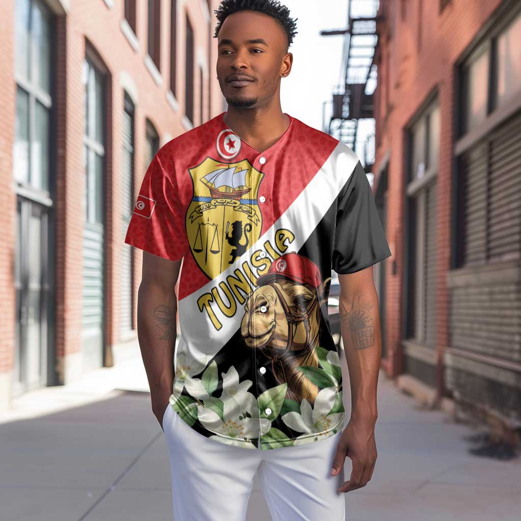 Personalized Afro Tunisia Baseball Jersey Camelus Dromedarius With Jasmine LT15
