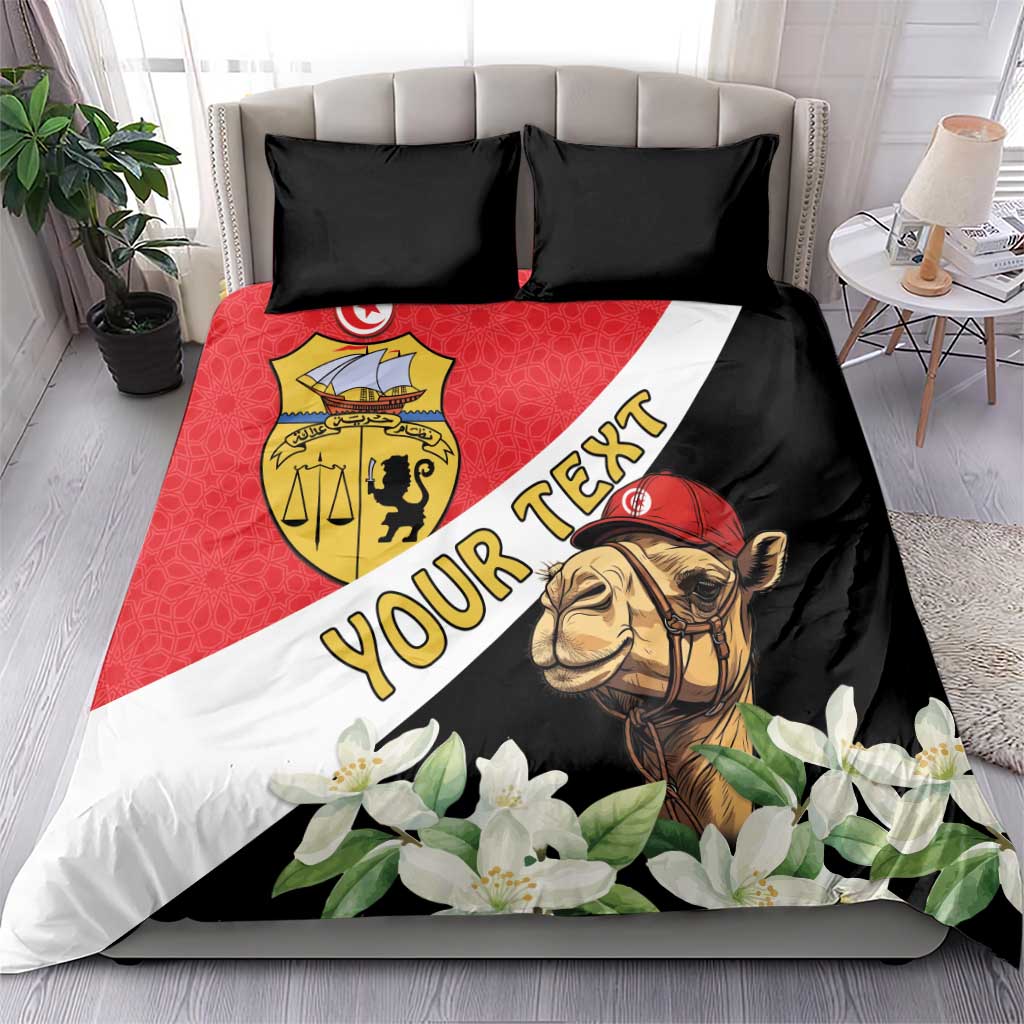 Personalized Afro Tunisia Bedding Set Camelus Dromedarius With Jasmine LT15