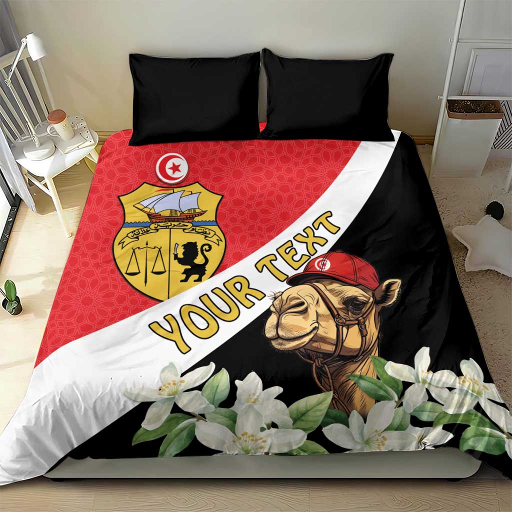 Personalized Afro Tunisia Bedding Set Camelus Dromedarius With Jasmine LT15