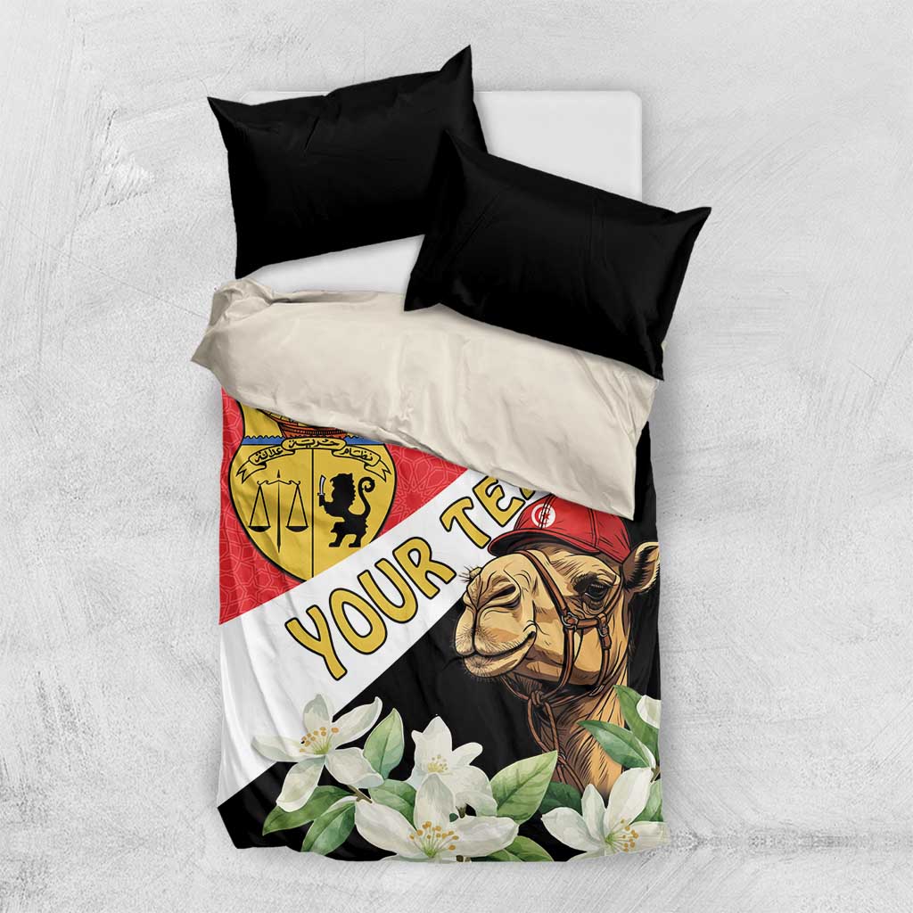 Personalized Afro Tunisia Bedding Set Camelus Dromedarius With Jasmine LT15