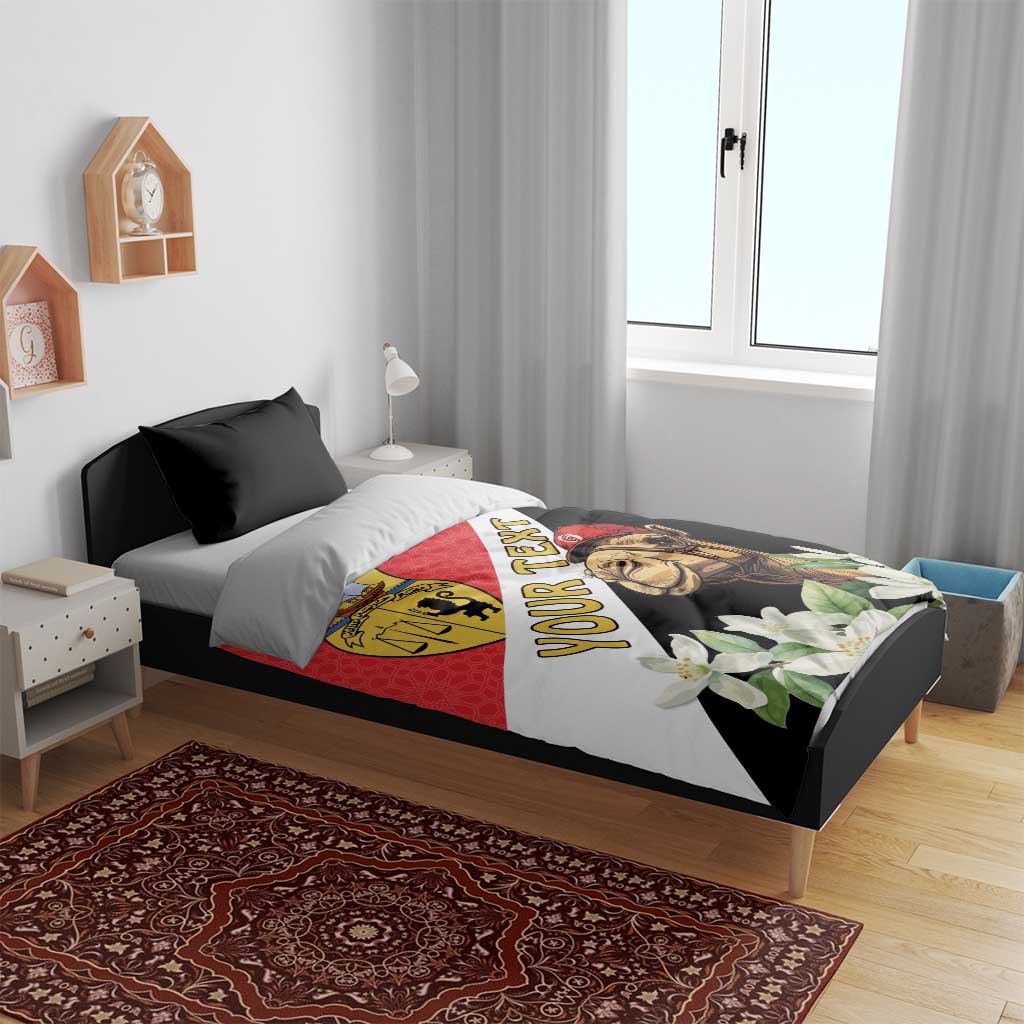 Personalized Afro Tunisia Bedding Set Camelus Dromedarius With Jasmine LT15