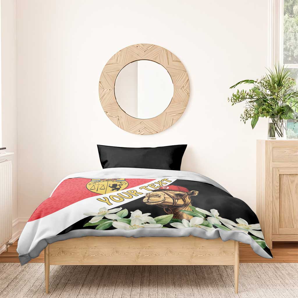 Personalized Afro Tunisia Bedding Set Camelus Dromedarius With Jasmine LT15