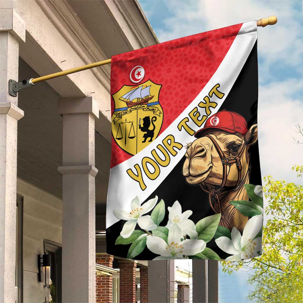 Personalized Afro Tunisia Garden Flag Camelus Dromedarius With Jasmine LT15